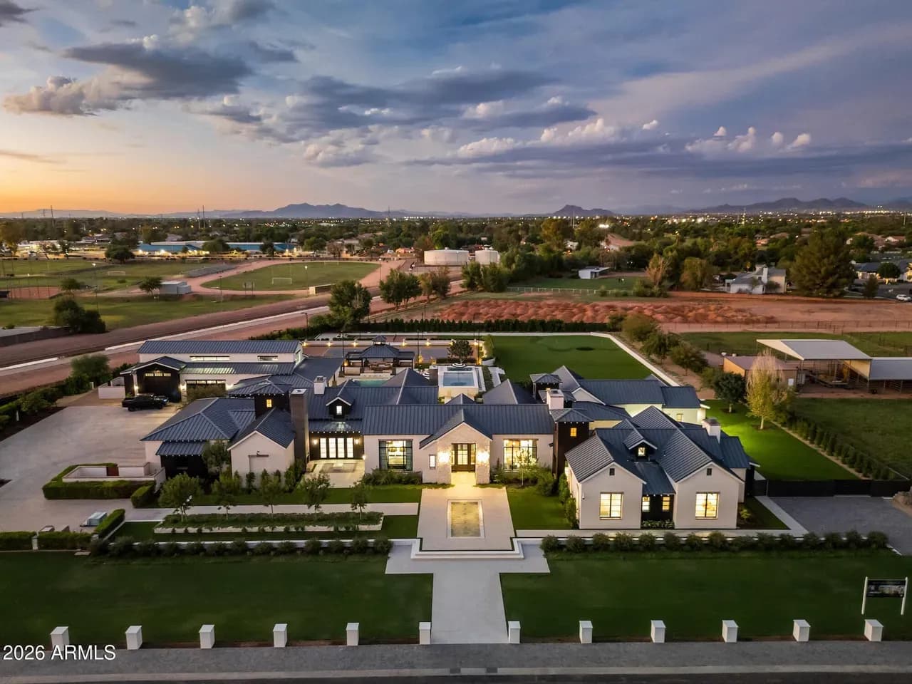 Gilbert Estate With Five Pools and Tennis on Nearly 3 Acres